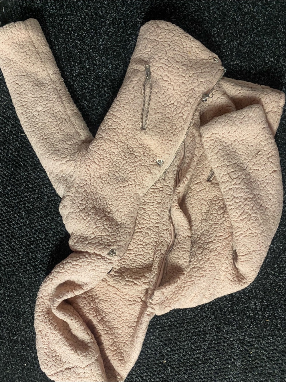The Girls Teddy Sherpa Zip Jacket - Light Pink